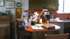 Kitchen clutter before